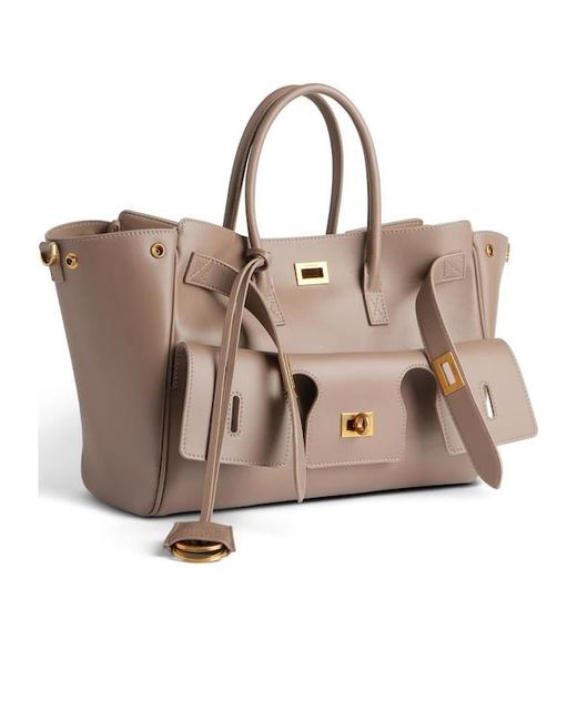 Balenciaga Natural Bel Air Carry All Bag Small