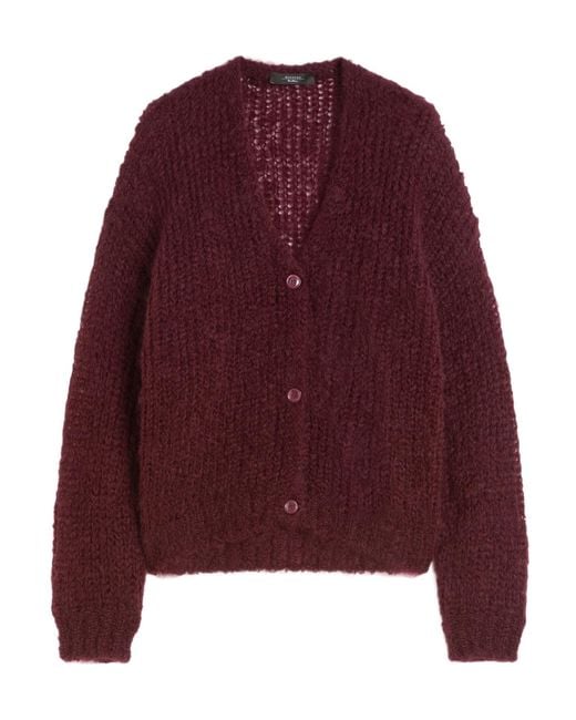 Weekend by Maxmara Red Danza Oversized Knitted Cardigan