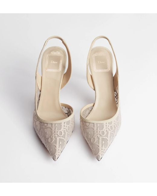 Dior White Aable Slingback Pump
