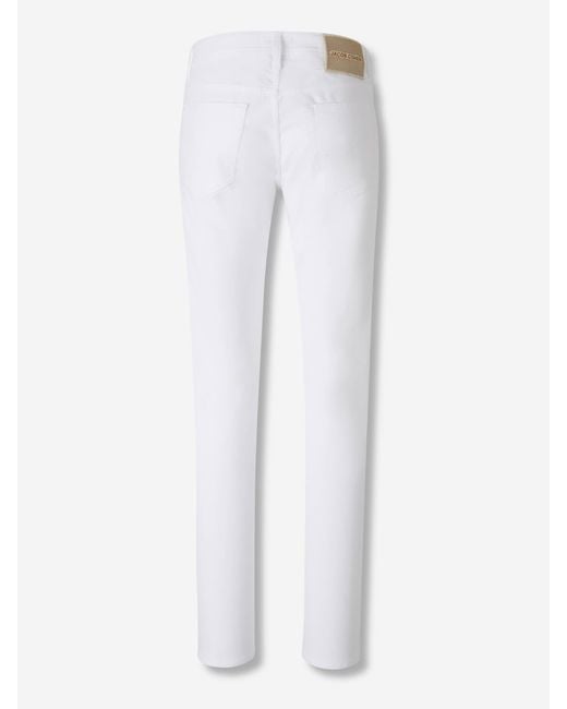 Jacob Cohen White Belt Loop Jeans for men