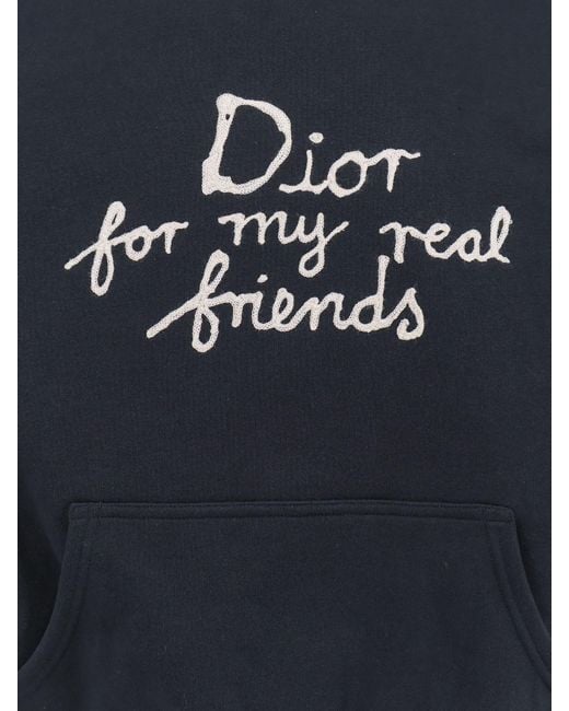 Dior Blue Hooded Sweatshirt for men