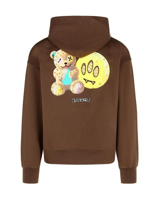 Barrow Brown Graphic Hoodie Sweater for men