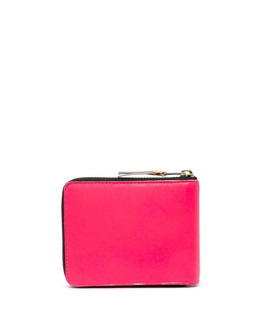 Comme des Garçons Pink Comme Des Garçons Wallet Fluorescent Zip-Around Wallet for men