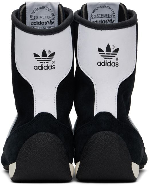 Adidas Originals Black Rasant Lace-Up Mid Sneakers