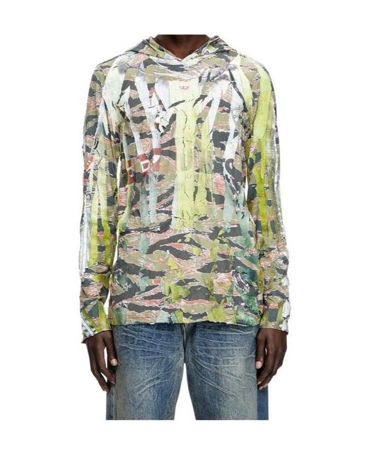 DIESEL White T-Gillis Hoodie for men