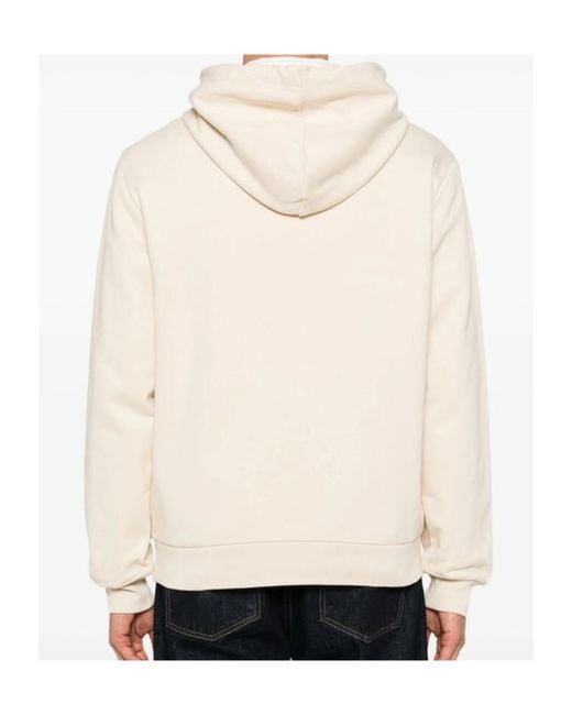 A.P.C. Natural Logo-Print Hoodie for men