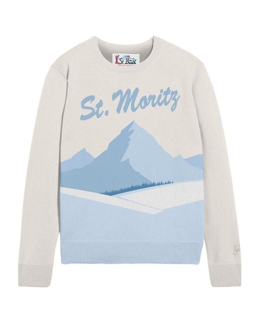Mc2 Saint Barth Blue Long-Sleeved Sweater