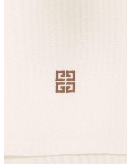 Givenchy White Logo Scarf