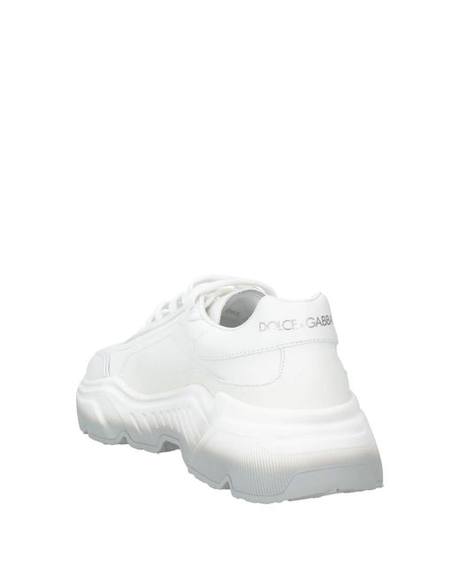 Dolce & Gabbana White Solid Color Sneakers
