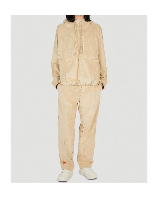 RANRA Natural Steinn Drawstring Corduroy Hoodie for men