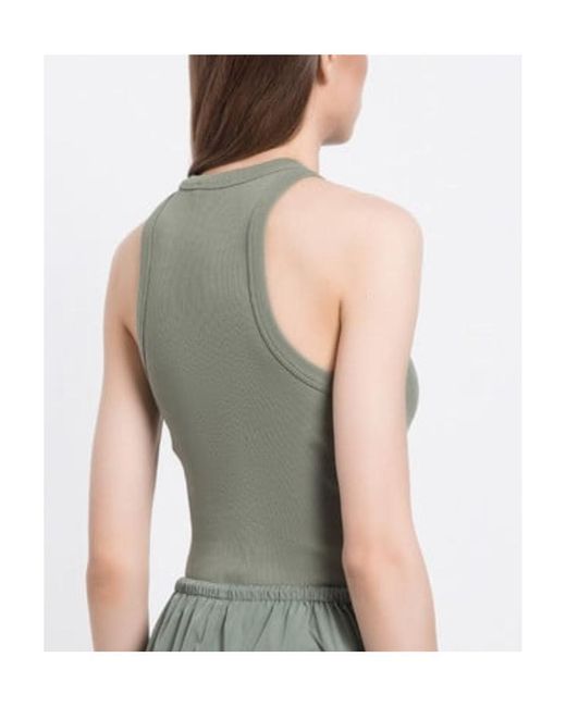 Anine Bing Green Round Collar Sleeveless Vest