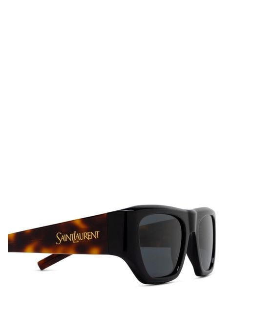 Saint Laurent Black Eyewear Square Frame Sunglasses