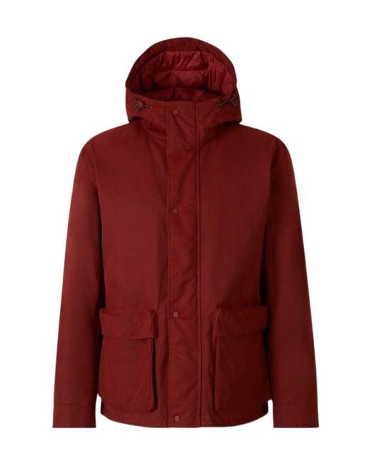 Herno Red Long-Sleeved Padded Jacket for men