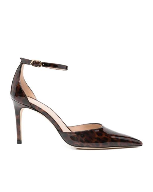 Stuart Weitzman Brown Pointed High-Heeled Sandals