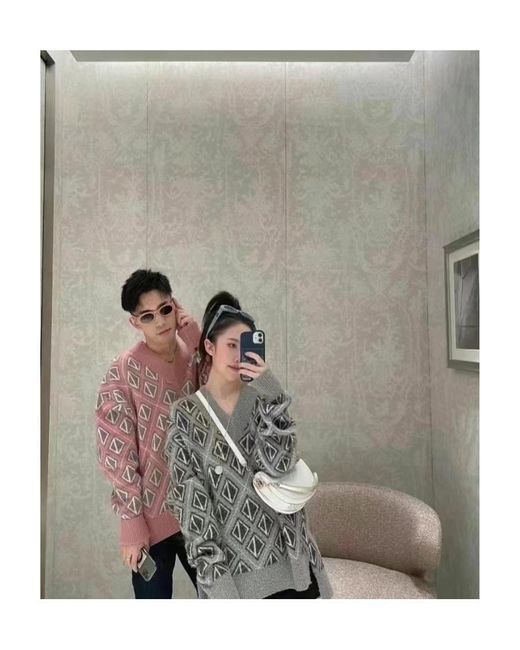 Dior Pink Homme Cd Diamond Motif Jumper for men