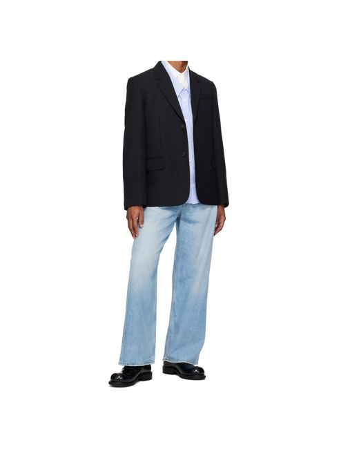 we11done Blue Long-Sleeved Suit Jacket for men