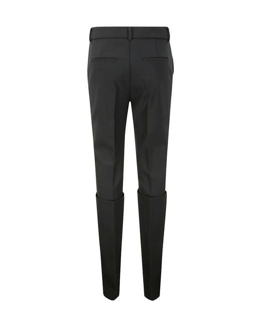 Sportmax Black High Waist Straight Leg Trousers