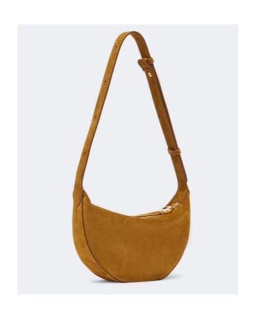 Joseph White Bean Medium Suede Shoulder Bag