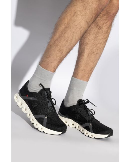 On Shoes Black Laced Sneakers for men