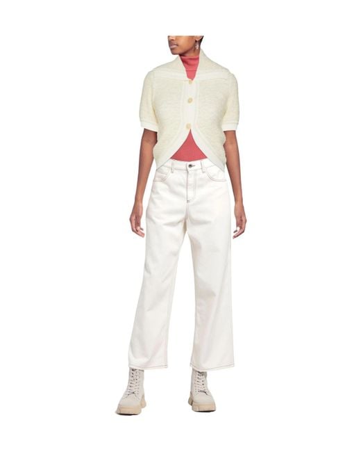 Jacquemus White Solid Color Cardigans