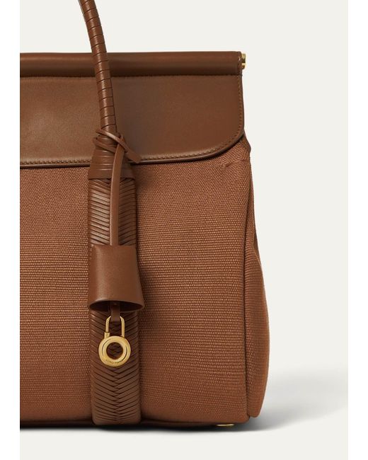 Loro Piana Brown Loom Bag L32 Handbag