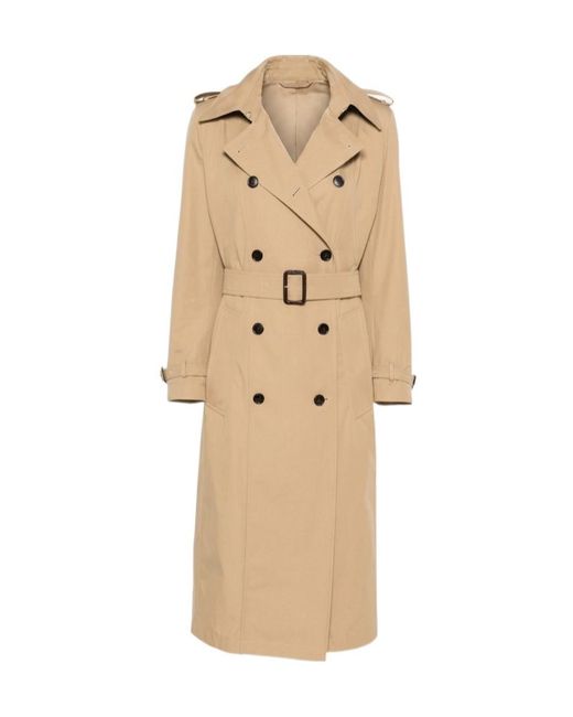 Gucci Natural Long-Sleeved Trench Coat