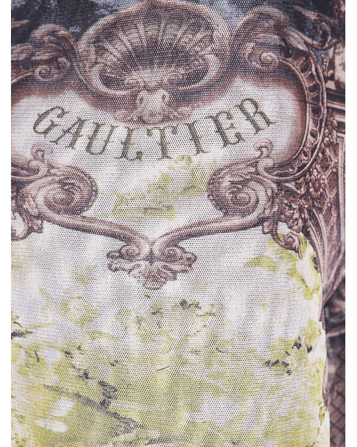 Jean Paul Gaultier Gray Printed Casual Pants