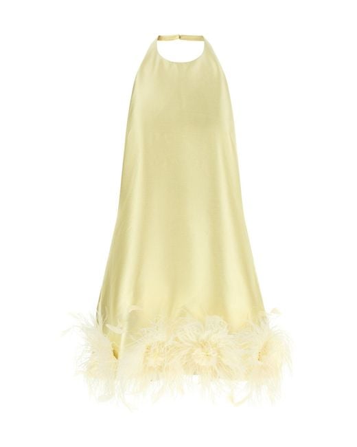 Self-Portrait Yellow Backless Dress