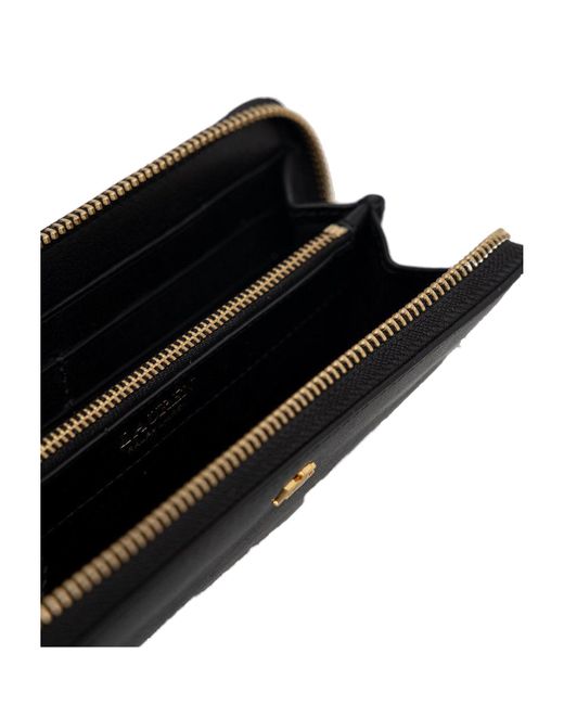 Polo Ralph Lauren Black Logo-Plaque Leather Wallet