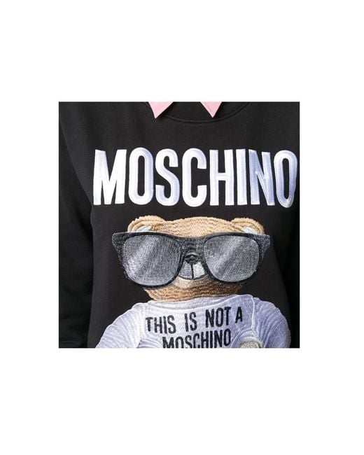 Moschino Black Printed Logo Sweater