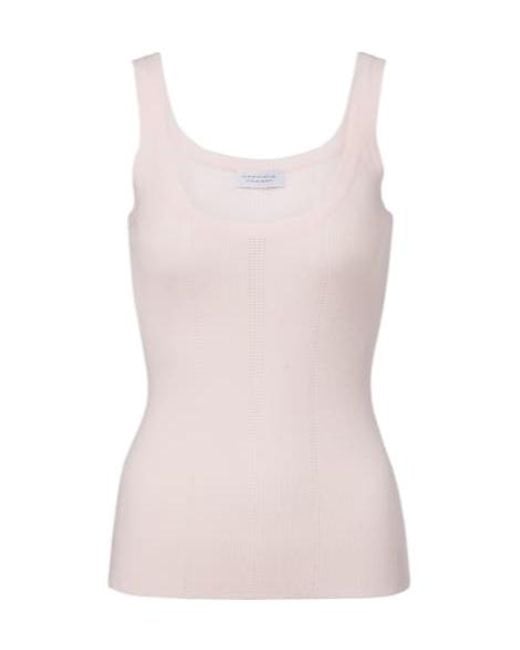 Gabriela Hearst Pink Rib-Knitted Wool Tank Top