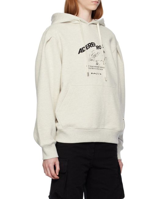 Adererror White Graphic Hoodie Sweater for men