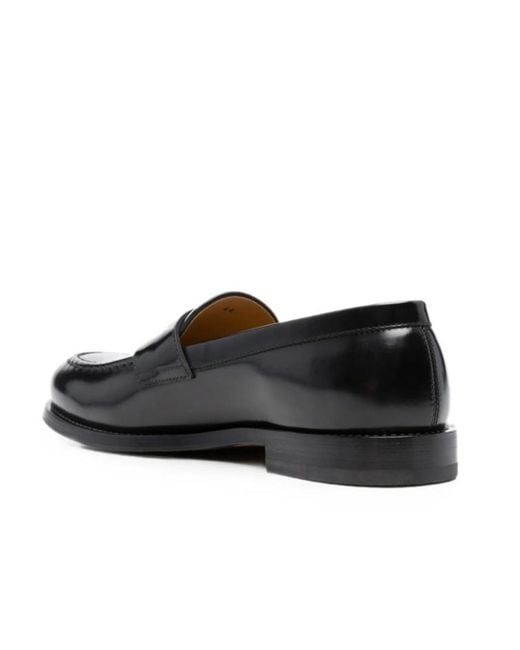 Henderson Black Round-Toe Loafers for men