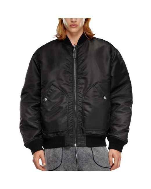 DIESEL Black J-Held Oval D Padded Bomber Jacket for men