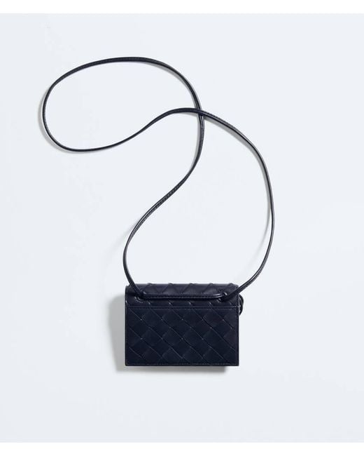 Bottega Veneta Blue Andiamo Badge Holder