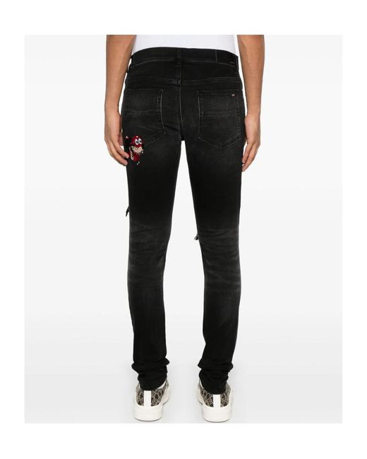 Amiri Black Belt-Loop Jeans for men