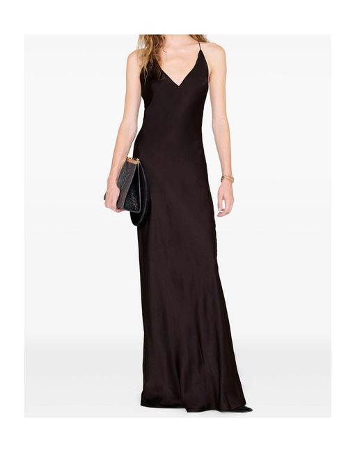 Anine Bing Black Laurel Strappy Long Dress