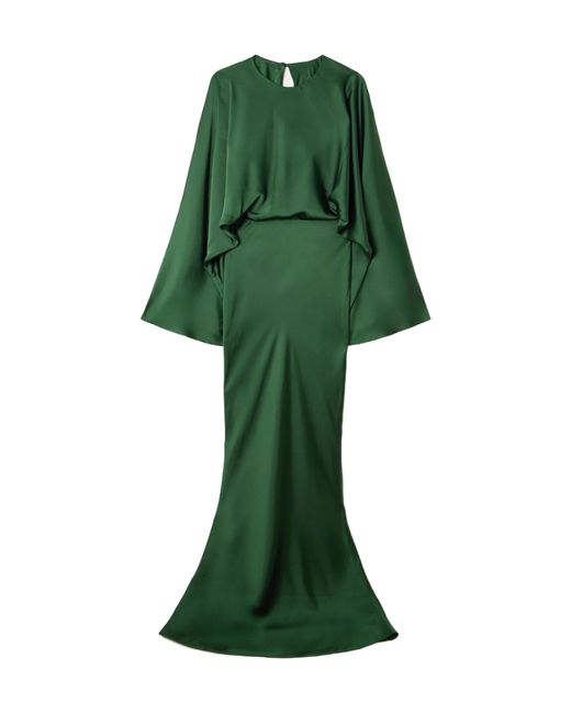 mesh dress for women Green Flowy Slip Midi long bridesmaid gown Product Type:Steel Body Coupling and a maxi length Emerald Green Off Shoulder