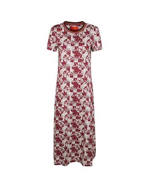 LaDoubleJ Red Eclipse Cotton Maxi Dress
