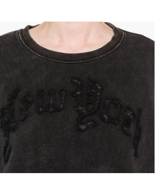 R13 Black Crew Neck Sweatshirt