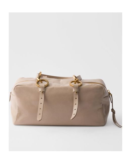 Prada Brown Dangle Medium Leather Top-Handle Bag