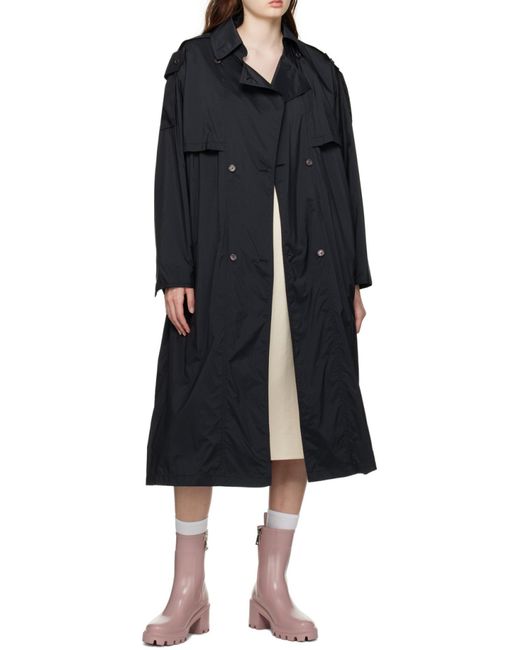 Moncler Black Deva Trench Coat