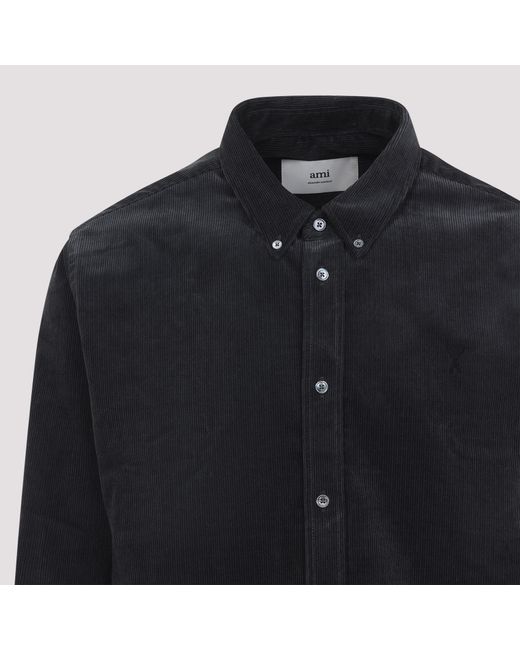 AMI Blue Ami Ami De Coeur Button Down Shirt for men