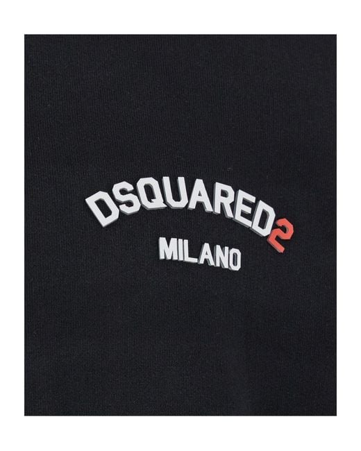 DSquared² Blue Logo-Printed Crewneck Sweatshirt for men