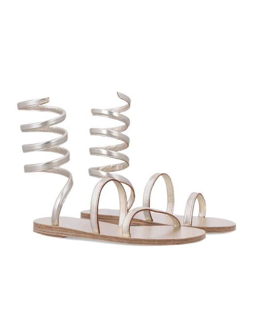 Ancient Greek Sandals White Ofis Gladiator Flat Sandals