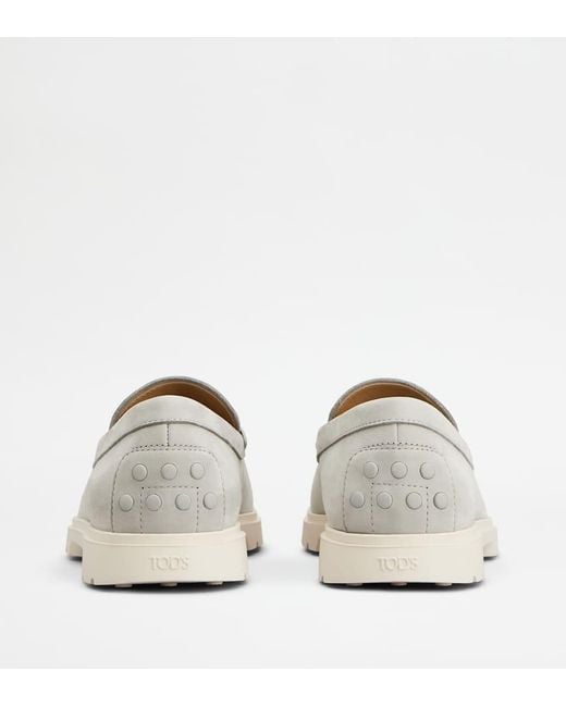 Tod's White Leather Loafers for men