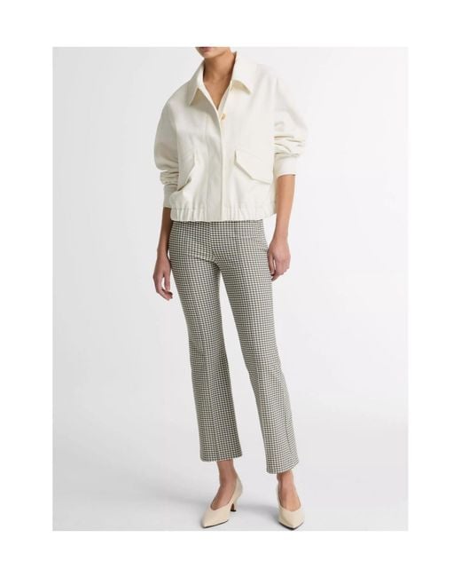 Vince White Cotton Bomber Jacket