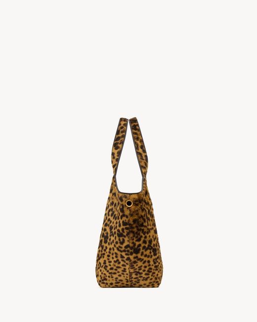 Saint Laurent Brown Animal-Print Tote Bag