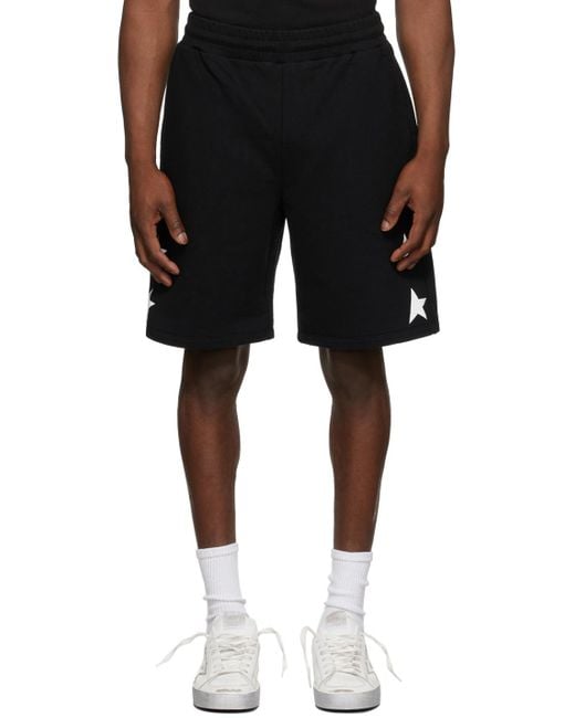 Golden Goose Deluxe Brand Black Star Printed Shorts for men