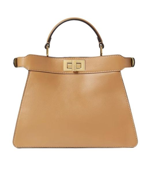 Fendi Metallic Small Peekaboo Iseeu Tote Bag